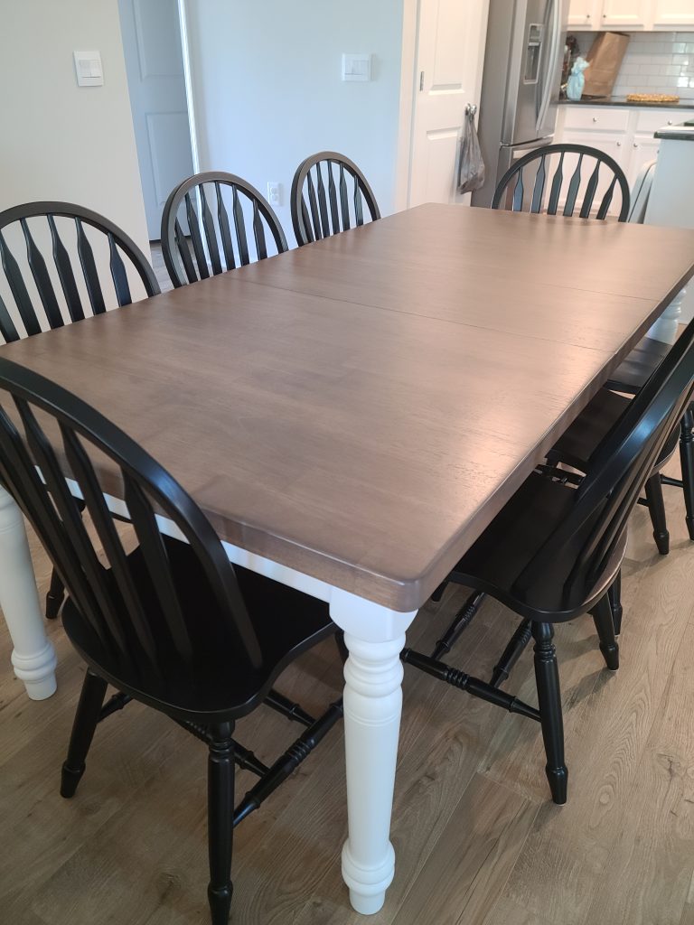 kitchen table refinished