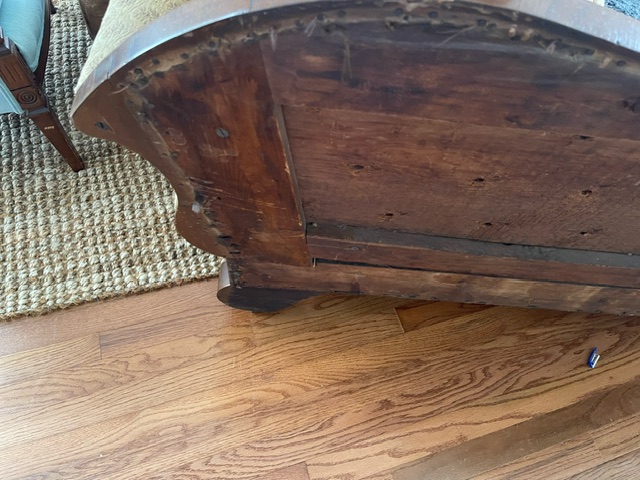 original Back of Sofa with Removed Upholstery