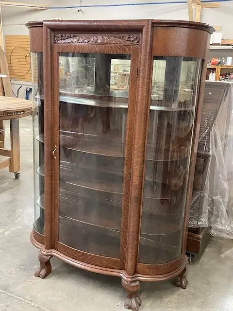 Restoring Refinishing Family Heirloom Curio Cabinet
